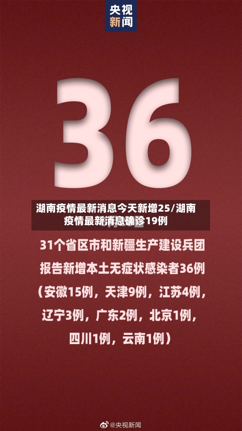 湖南疫情最新消息今天新增25/湖南疫情最新消息确诊19例