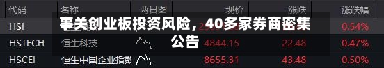 事关创业板投资风险	，40多家券商密集公告-第2张图片