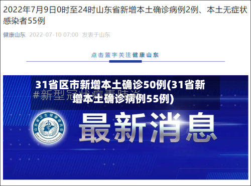 31省区市新增本土确诊50例(31省新增本土确诊病例55例)-第3张图片