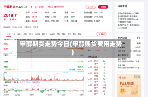 甲醇期货走势今日(甲醇期货费用走势)