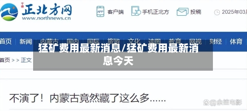 猛矿费用最新消息/猛矿费用最新消息今天