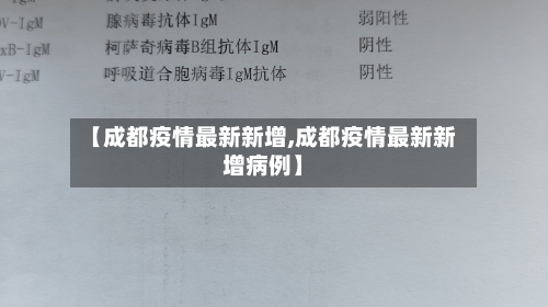 【成都疫情最新新增,成都疫情最新新增病例】