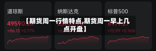 【期货周一行情特点,期货周一早上几点开盘】