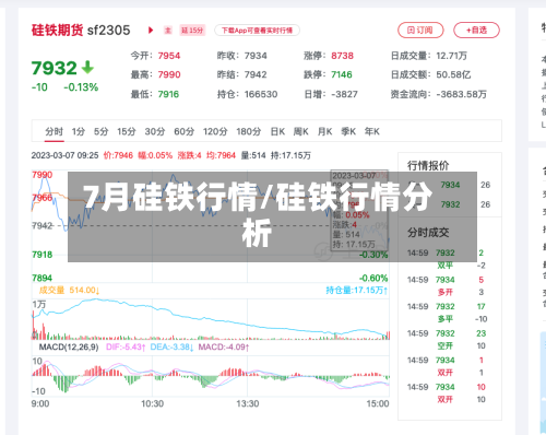 7月硅铁行情/硅铁行情分析