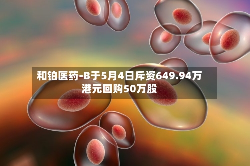 和铂医药-B于5月4日斥资649.94万港元回购50万股