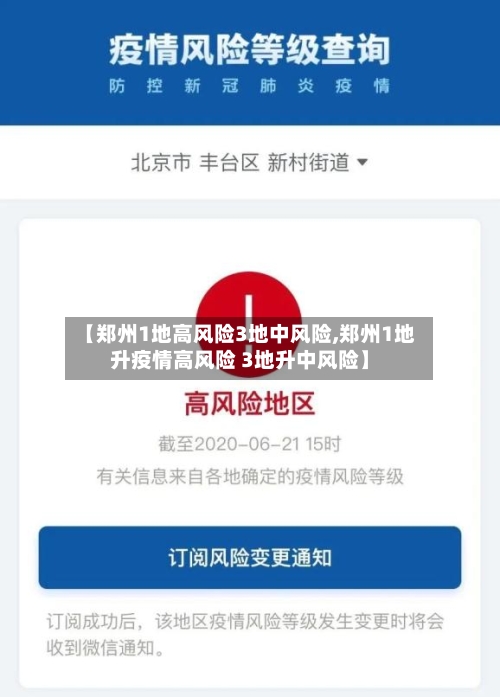 【郑州1地高风险3地中风险,郑州1地升疫情高风险 3地升中风险】-第2张图片