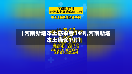 【河南新增本土感染者14例,河南新增本土确诊1例】
