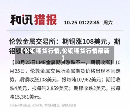 【伦铜期货行情,伦铜期货行情最新】
