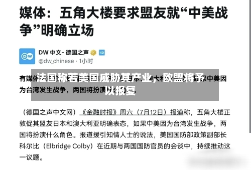 法国称若美国威胁其产业，欧盟将予以报复