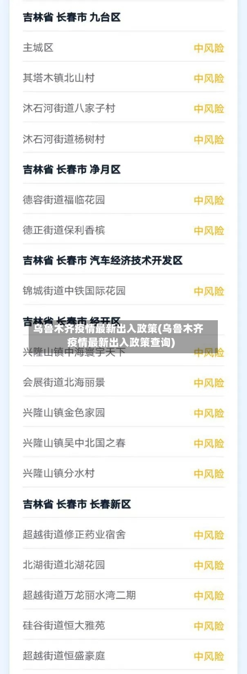 乌鲁木齐疫情最新出入政策(乌鲁木齐疫情最新出入政策查询)