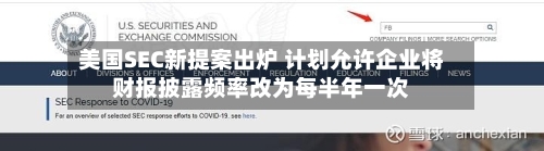 美国SEC新提案出炉 计划允许企业将财报披露频率改为每半年一次-第2张图片