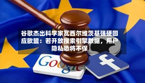 谷歌杰出科学家瓦西尔维茨基强硬回应欧盟：若开放搜索引擎数据，用户隐私恐将不保