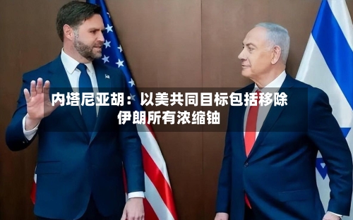 内塔尼亚胡：以美共同目标包括移除伊朗所有浓缩铀