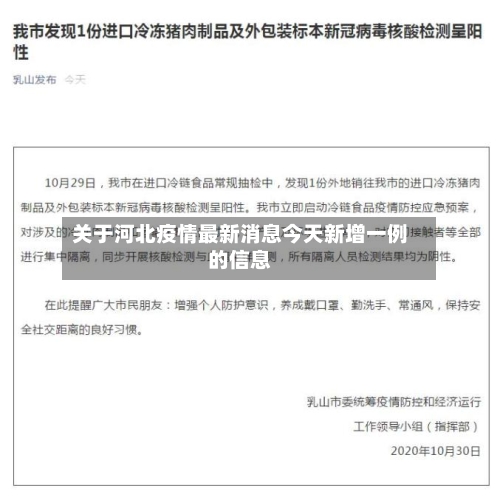 关于河北疫情最新消息今天新增一例的信息-第2张图片