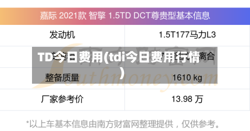 TD今日费用(tdi今日费用行情)-第2张图片