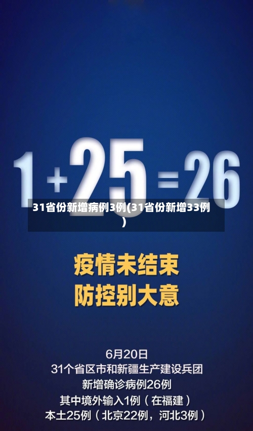 31省份新增病例3例(31省份新增33例)