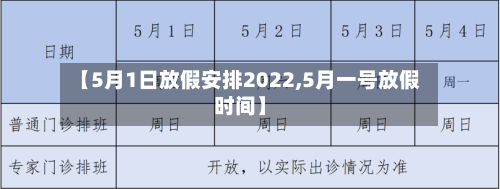 【5月1日放假安排2022,5月一号放假时间】-第2张图片