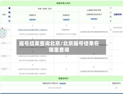 摇号结果查询北京/北京摇号结果在哪里查询