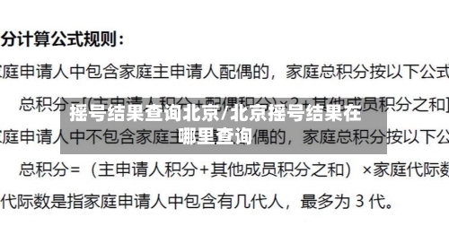 摇号结果查询北京/北京摇号结果在哪里查询-第2张图片