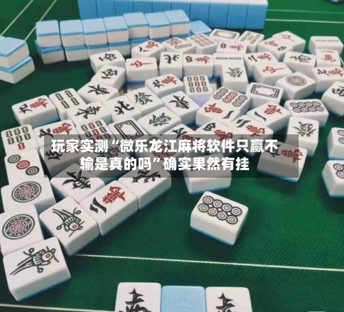 玩家实测“微乐龙江麻将软件只赢不输是真的吗”确实果然有挂