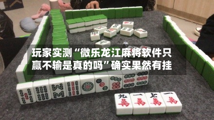 玩家实测“微乐龙江麻将软件只赢不输是真的吗	”确实果然有挂-第3张图片
