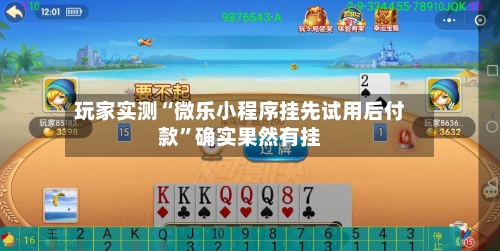 玩家实测“微乐小程序挂先试用后付款”确实果然有挂-第3张图片