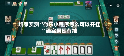 玩家实测“微乐小程序怎么可以开挂”确实果然有挂-第2张图片