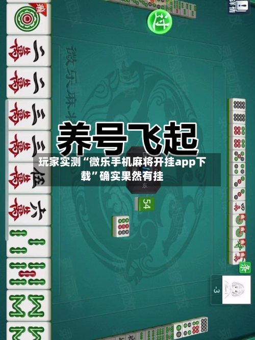玩家实测“微乐手机麻将开挂app下载”确实果然有挂-第2张图片
